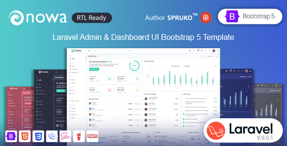 Nowa – Laravel Admin & Dashboard Template - Admin Templates Site Templates