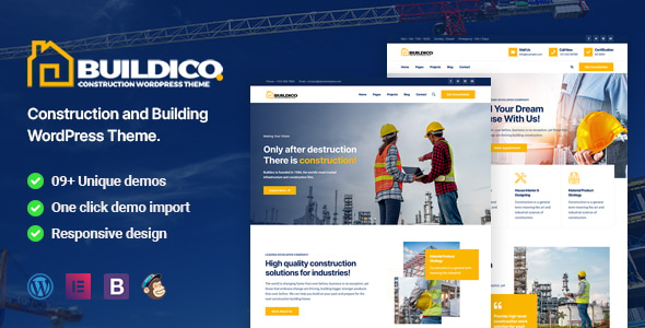 Buildico - Construction WordPress Theme - Business Corporate