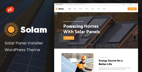 Solam - Solar Panel Installer WordPress Theme - Business Corporate
