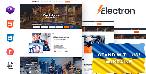 Electron - Electrical Services HTML Template - Corporate Site Templates