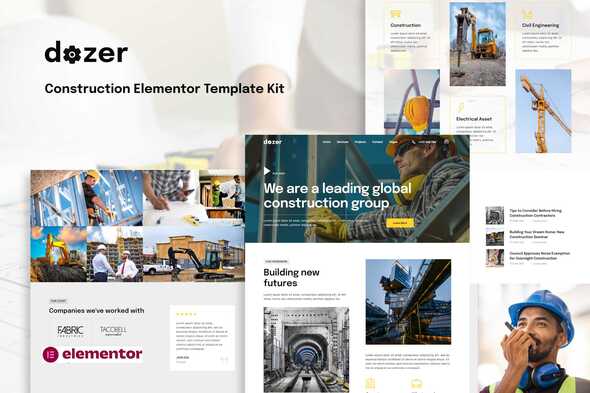 Dozer - Construction Elementor Template Kit - Real Estate & Construction Elementor