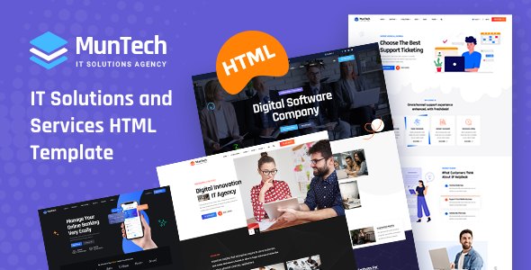 Munteh - IT Solutions Services HTML Template - Technology Site Templates