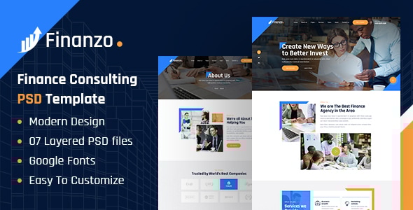 Finanzo | PSD Template - Business Corporate