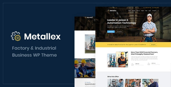 Metallex - Industrial And Engineering WordPress Theme - Business Corporate