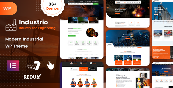 Industrio - Industrial & Factory WordPress Theme - Business Corporate