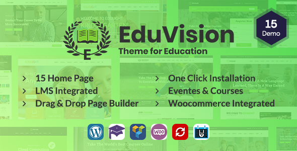 Eduvision - Online Course Multipurpose Education WordPress Theme - Education WordPress