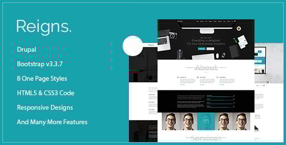Reigns - Professional One Page Drupal Theme - Corporate Drupal