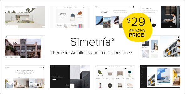 Simetria - Architecture & Interior WordPress Theme - Portfolio Creative