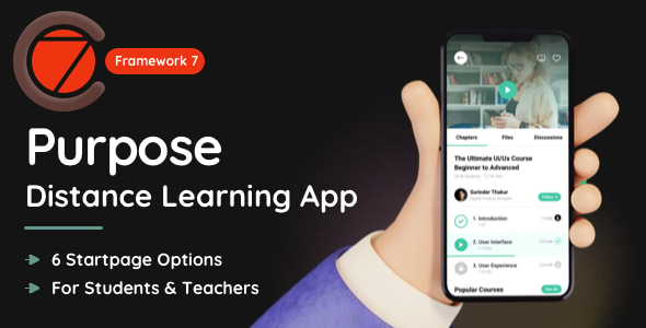Purpose - Framework7 Education App Template - Mobile Site Templates