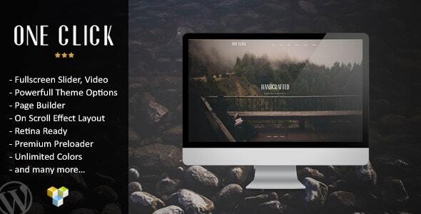 One Click – Parallax One Page WordPress Theme - Portfolio Creative