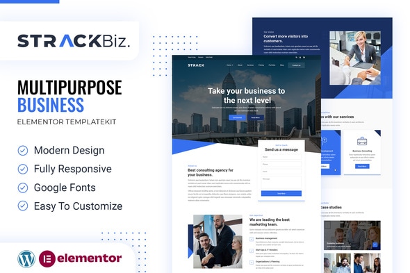 STRACK Biz | Elementor Template Kit - Business & Services Elementor