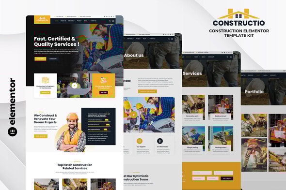 Constructio – Construction Elementor Template Kit - Real Estate & Construction Elementor