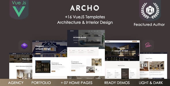 Archo - Vue Architecture & Interior Template - Business Corporate
