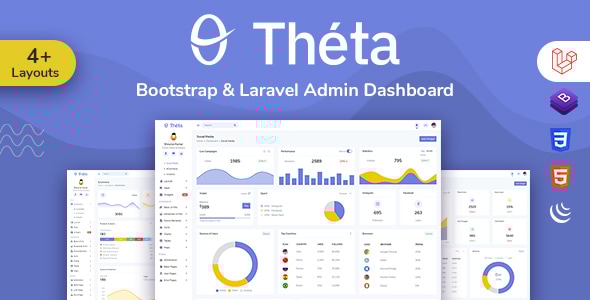 Theta - Bootstrap + Laravel Admin Dashboard Template - Admin Templates Site Templates