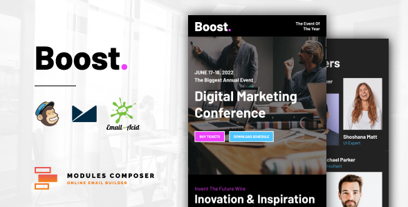 Boost - Responsive Email for Events & Conferences - Email Templates Marketing