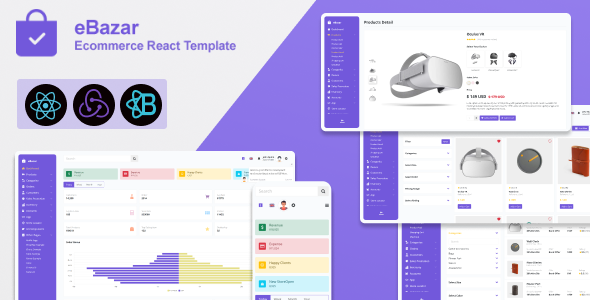 Ebazar - Ecommerce React Admin Template - Admin Templates Site Templates
