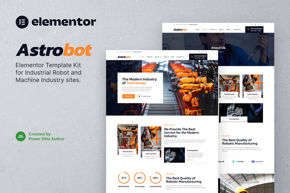 Astrobot – Industrial Robot & Machine Industry Elementor Template Kit - Business & Services Elementor