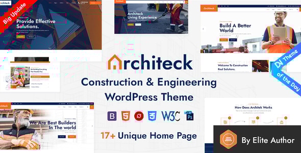 Architeck - Construction WordPress Theme - Corporate WordPress
