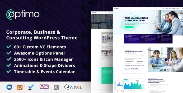 Optimo - Responsive Multi-Purpose WordPress Theme - Business Corporate