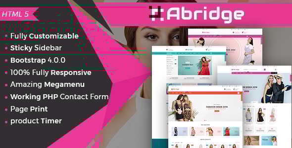 Abridge- Responsive Multipurpose E-Commerce HTML5 Template - Retail Site Templates