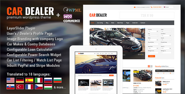 Car Dealership Automotive WordPress Theme – Responsive - Corporate WordPress