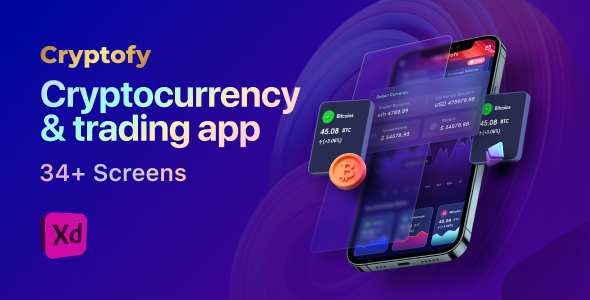 Cryptofy | Crypto Exchange and Trading Mobile App - Adobe XD UI Templates