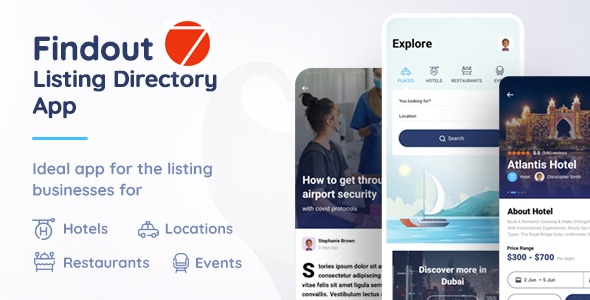 Findout – Listing Directory App Framework7 Template - Site Templates