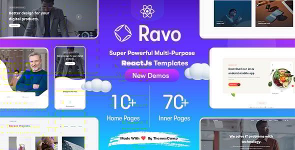 Ravo - React Multipurpose Creative Template - Portfolio Creative