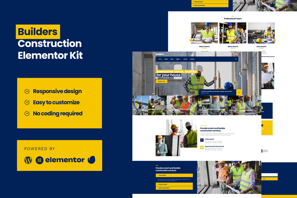 Builders - Construction Elementor Pro Template Kit - Real Estate & Construction Elementor
