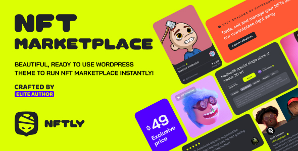 NFTLY - NFT Marketplace WordPress Theme - Technology WordPress