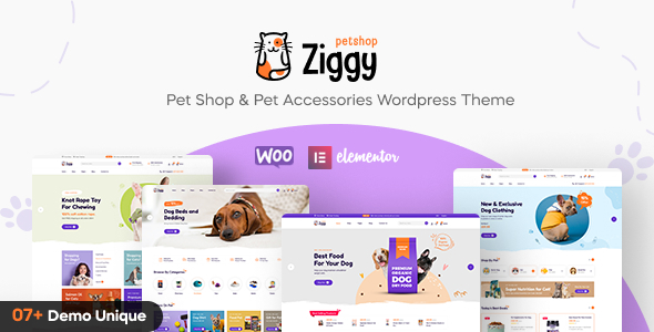 Ziggy - Pet Shop WordPress Teması - WooCommerce eCommerce