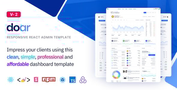 Doar – React Admin Template with Dashboard UI KIT - Admin Templates Site Templates