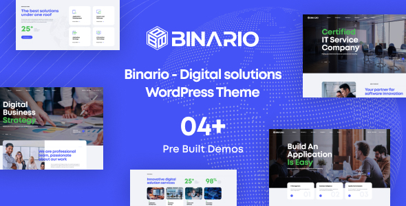 Binario - Digital Solutions WordPress Theme - Corporate WordPress