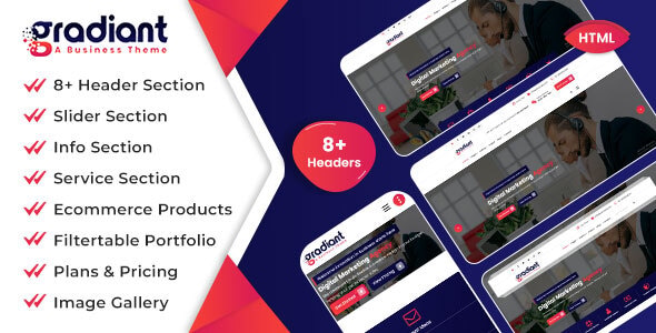 Gradiant - Multipurpose HTML Template - Business Corporate