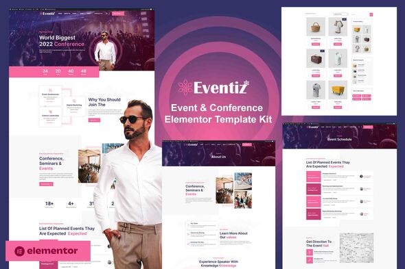 Eventiz - Event & Conference Elementor Pro Template Kit - Events & Entertainment Elementor