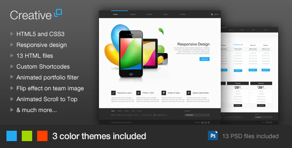 Creative - Responsive HTML Template - Creative Site Templates