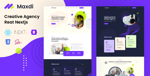 Maxdi - Creative Agency React, Nextjs Template - Business Corporate