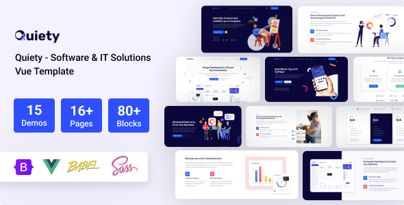Quiety – Software & IT Solutions Vue JS Template - Creative Site Templates