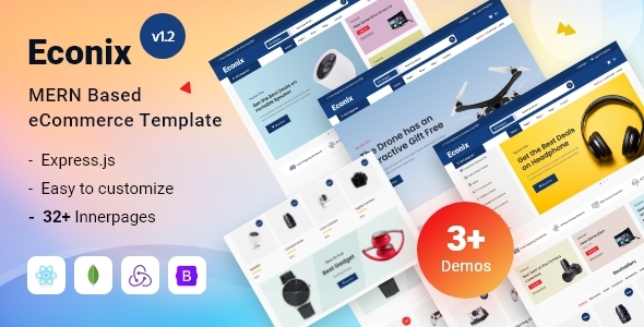 Econix - eCommerce Shopping Cart Theme with MERN Stack - Shopping Retail