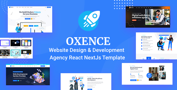 Oxence - Web Design Agency React NextJs Template - Business Corporate
