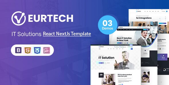 Eurtech - IT Solutions React NextJS Template - Business Corporate