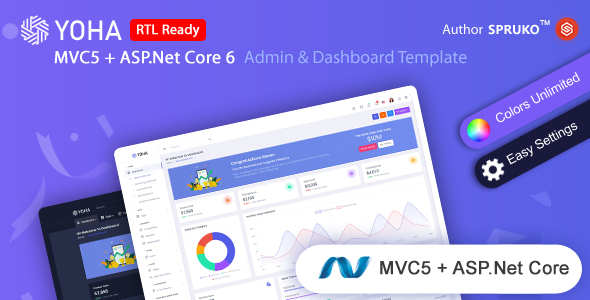 Yoha - Dotnet Core Admin Dashboard Template - Admin Templates Site Templates