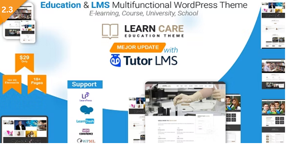 LearnCare Educational WordPress Theme - Education WordPress