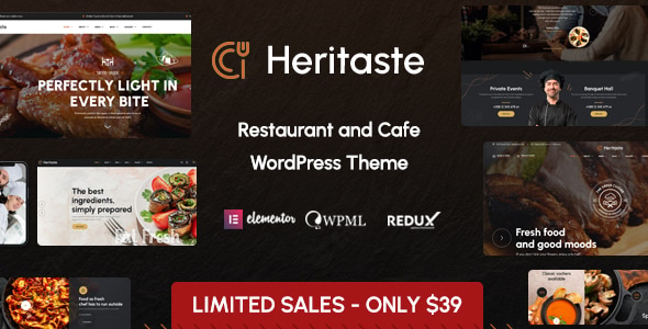 Heritaste - Restaurant WordPress Theme - Restaurants & Cafes Entertainment