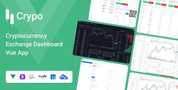 Crypo - Cryptocurrency Exchange Dashboard Vue App - Site Templates