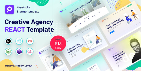 Keystroke React Nextjs Agency Template - Portfolio Creative