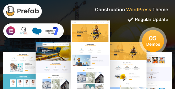 Prefab - Construction WordPress Theme + RTL - Business Corporate
