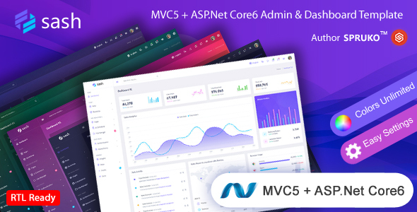 Sash – DotNet Core Admin Template - Admin Templates Site Templates