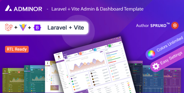 Adminor– Laravel Admin & Dashboard Template - Admin Templates Site Templates
