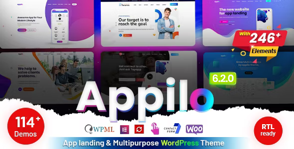 Appilo - App Landing Page WordPress Theme - Technology WordPress